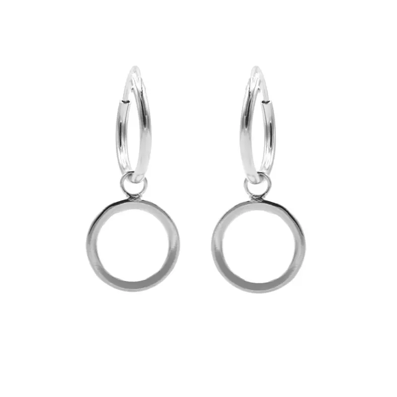 Karma symbols oorbel open circle
