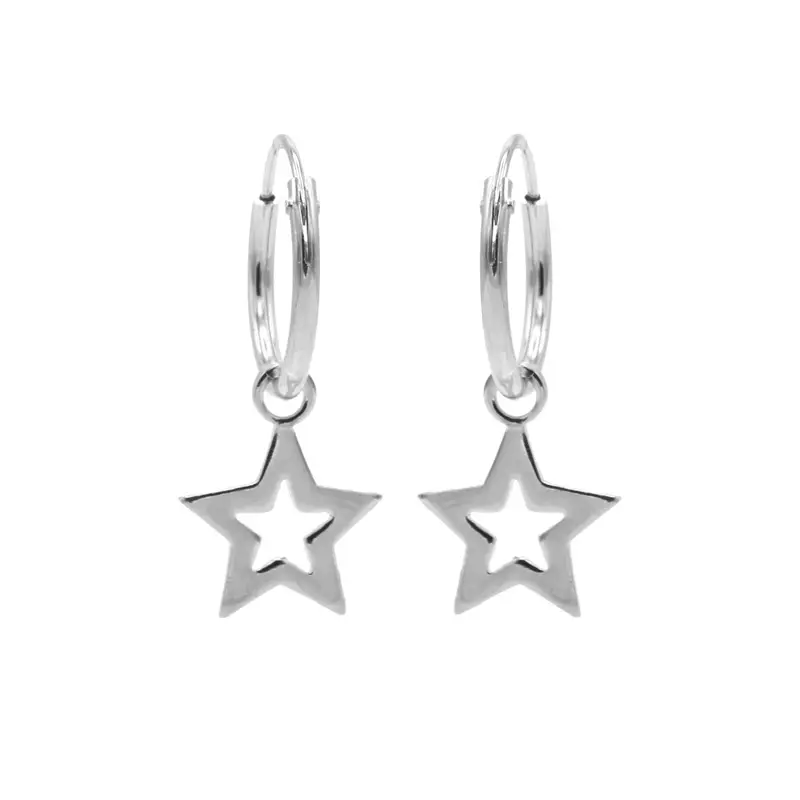 Karma symbols oorbel open star