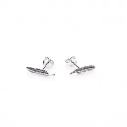 Karma Symbols Oorbel Small Feathers Zilver