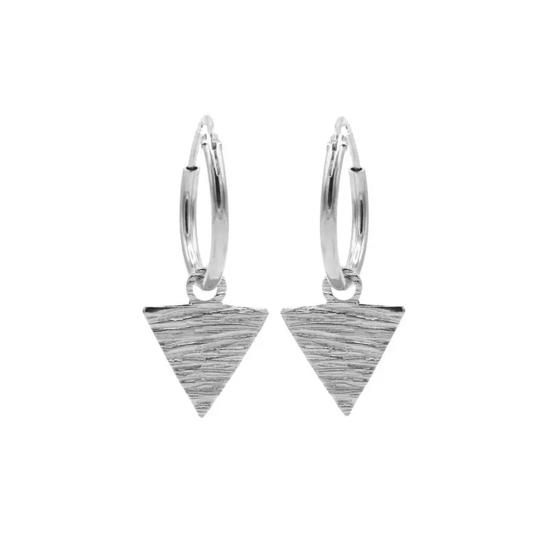 Karma symbols oorbel triangle wood