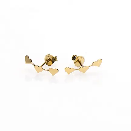 Karma symbols oorbel triple hearts