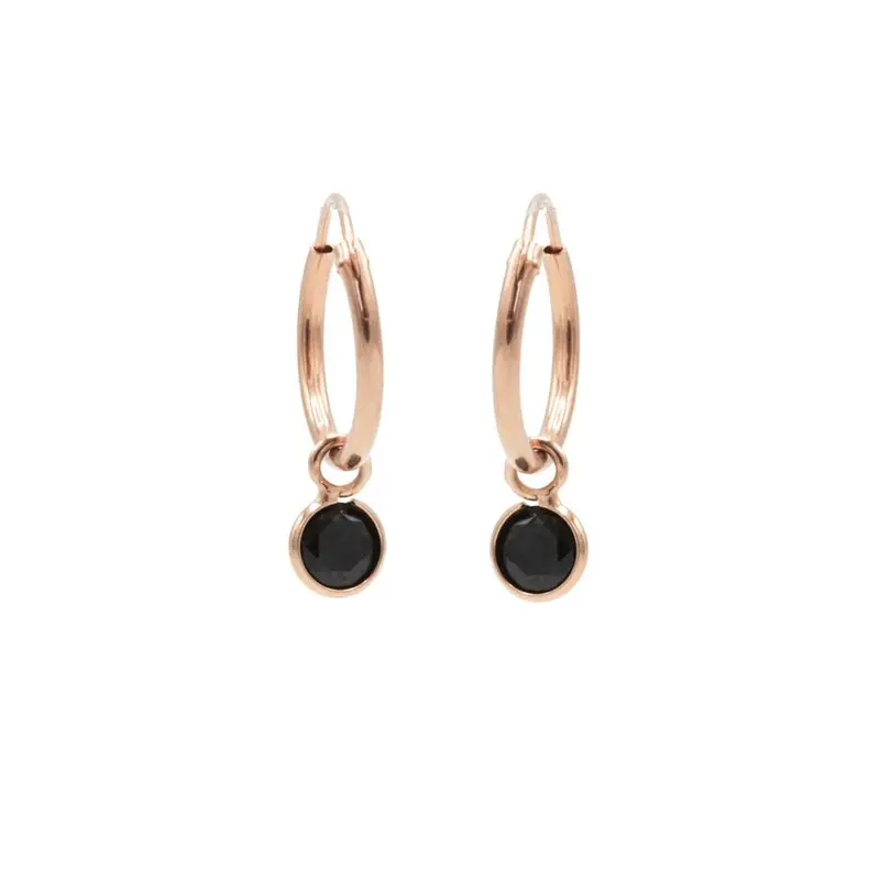 Karma Symbols oorbel zirconia dot