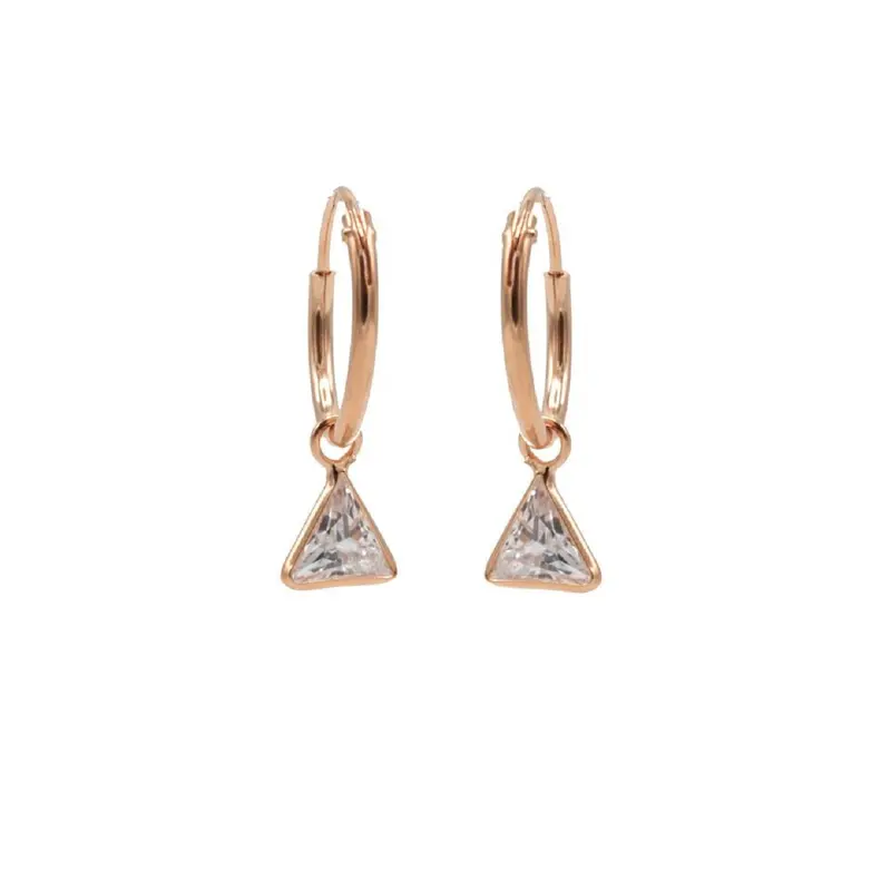 Karma symbols oorbel zirconia triangle