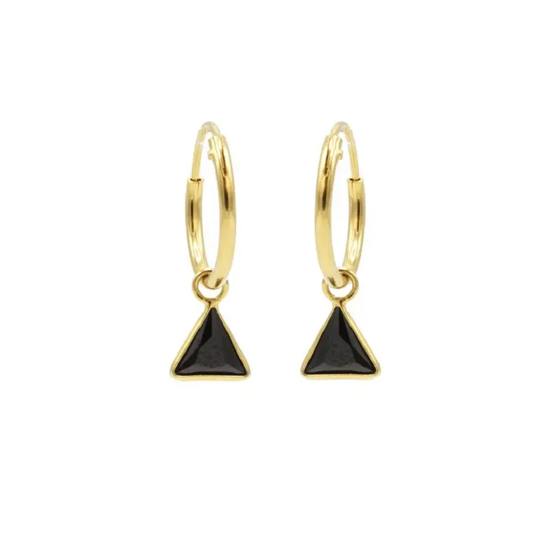Karma Symbols oorbel zirconia triangle