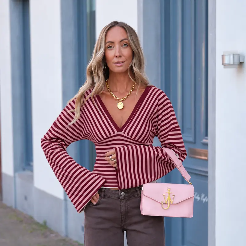 Kate streep top burgundy