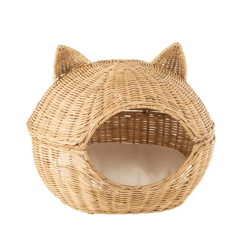 Kattenmand+Kussen Rotan Licht Naturel J-Line