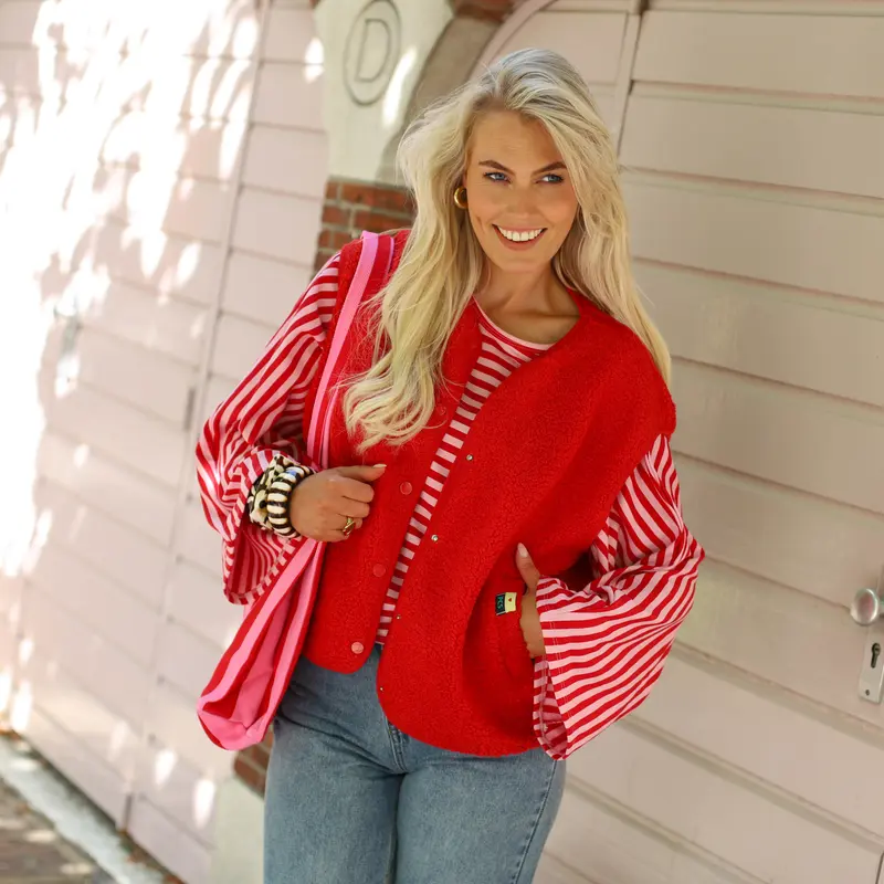 Katty teddy gilet red adrealine rush