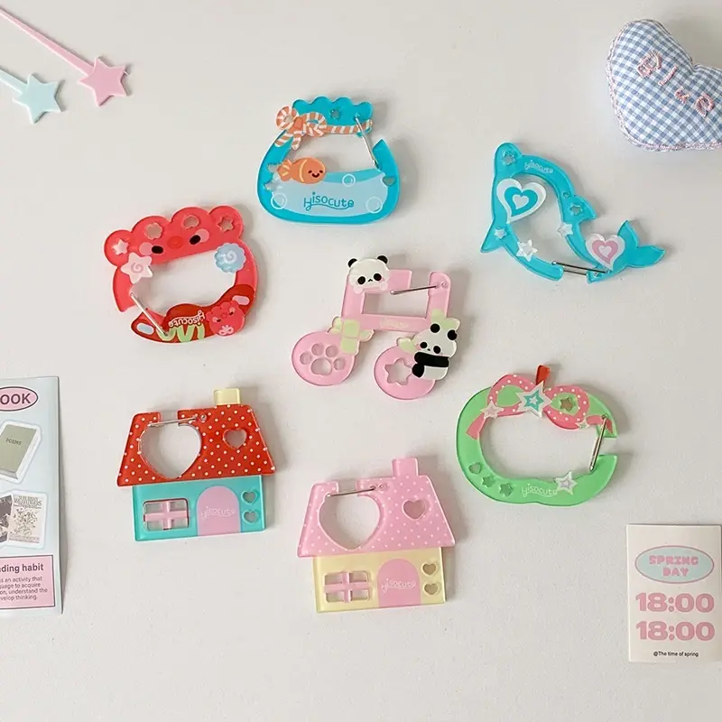 Kawaii Acrylic Carabiner Clip (24 Designs)