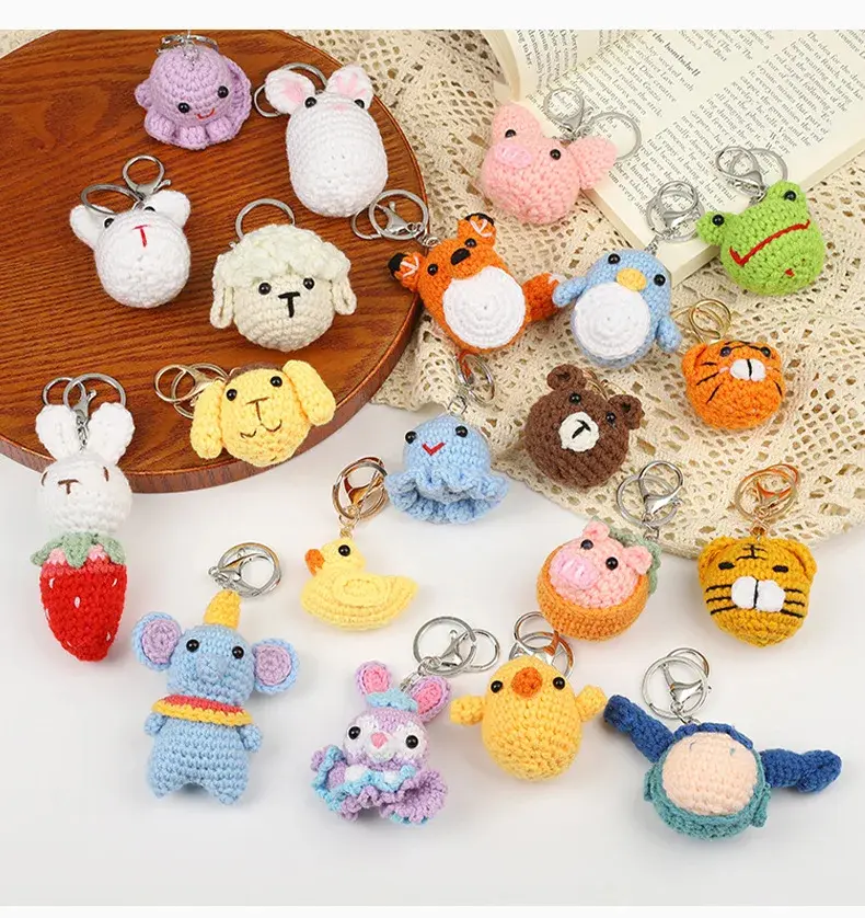Kawaii Crochet Character Keychain (20 Designs)