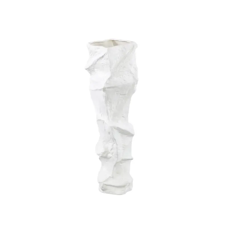 Kellie White Ceramic Organic Shaped Vase High 15,5x48cm PTMD