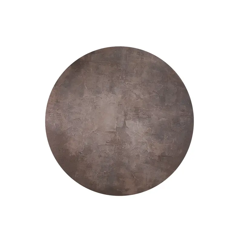 Kemp Brown Canvas Painting Rough Round L Dia 120x3cm PTMD