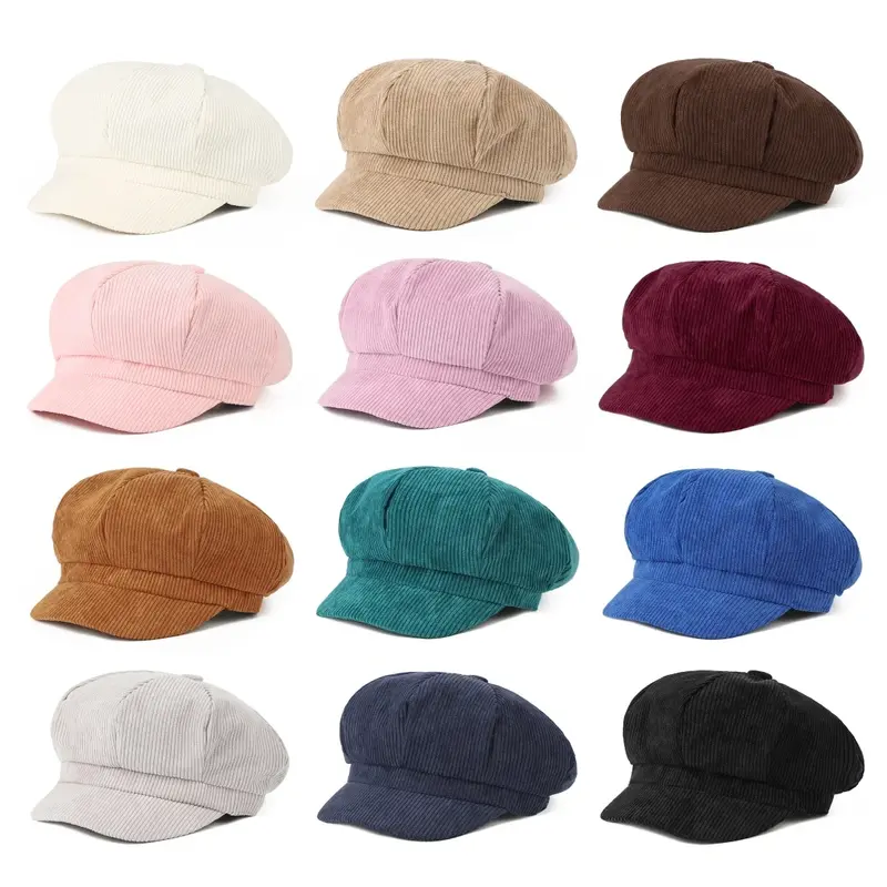 Kenny Corduroy Newsboy Cap