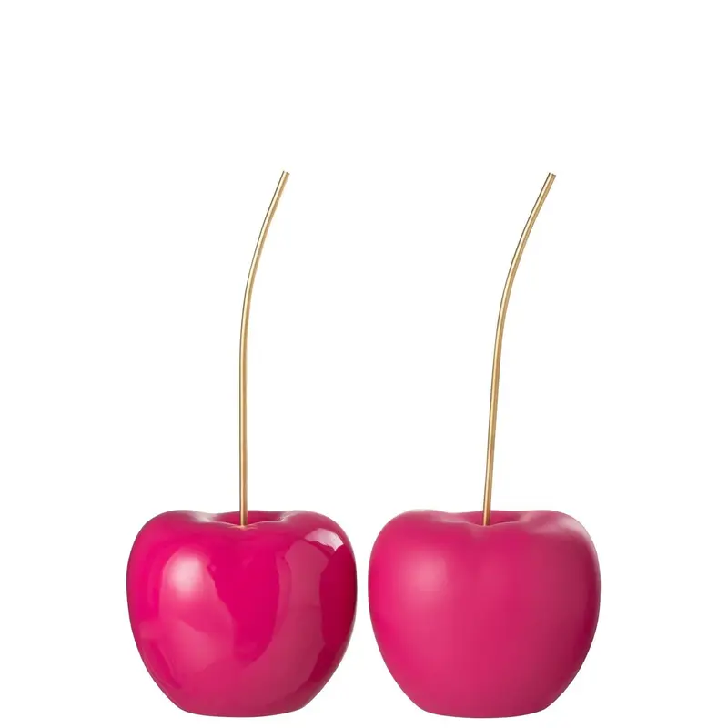 Kers Resine Blinkend/Mat Roze Large Set Van 2