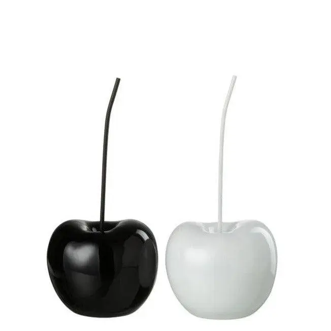 Kers Resine Blinkend Wit/Zwart Small