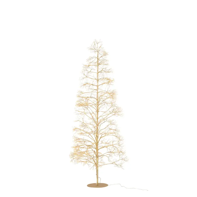 Kerstboom 2700 Led Metaal Goudkleurig Medium H210cm J-Line