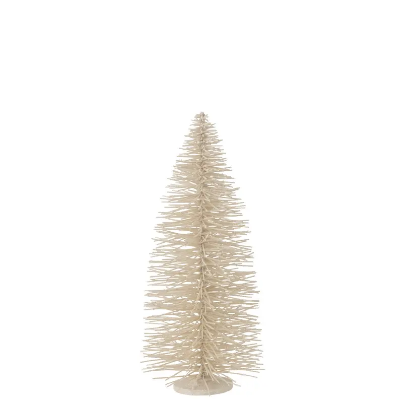 Kerstboom Decoratief Glitter Hout Wit Large H70cm J-Line