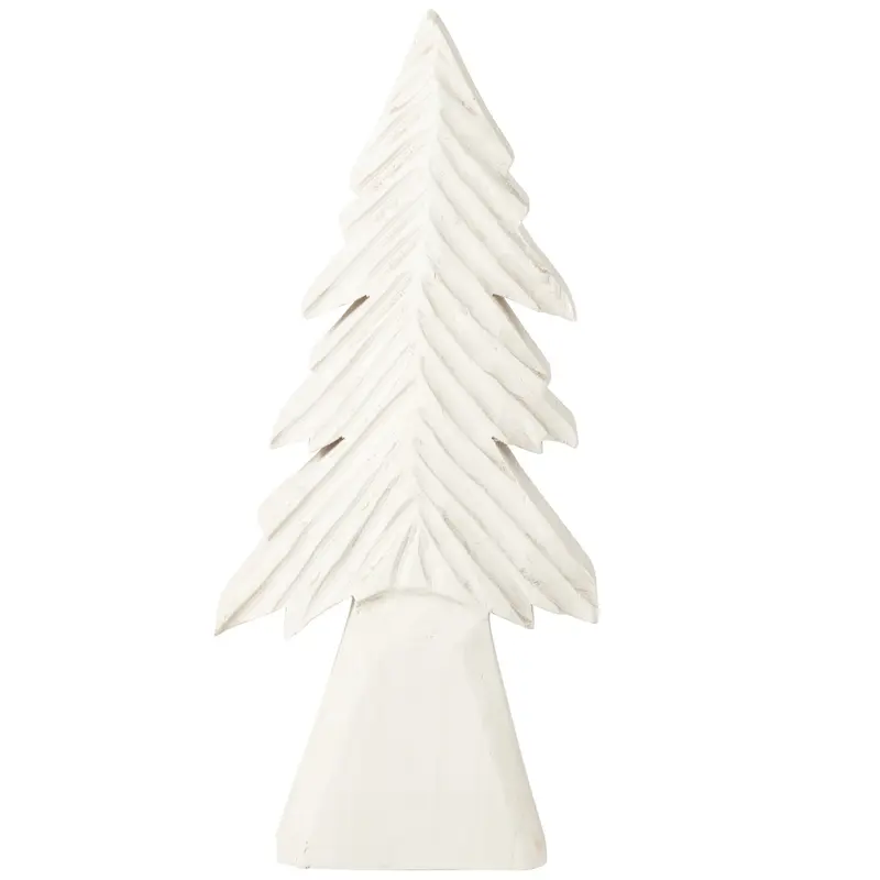 Kerstboom Gesneden Paulowniahout Gebroken Wit Large J-Line