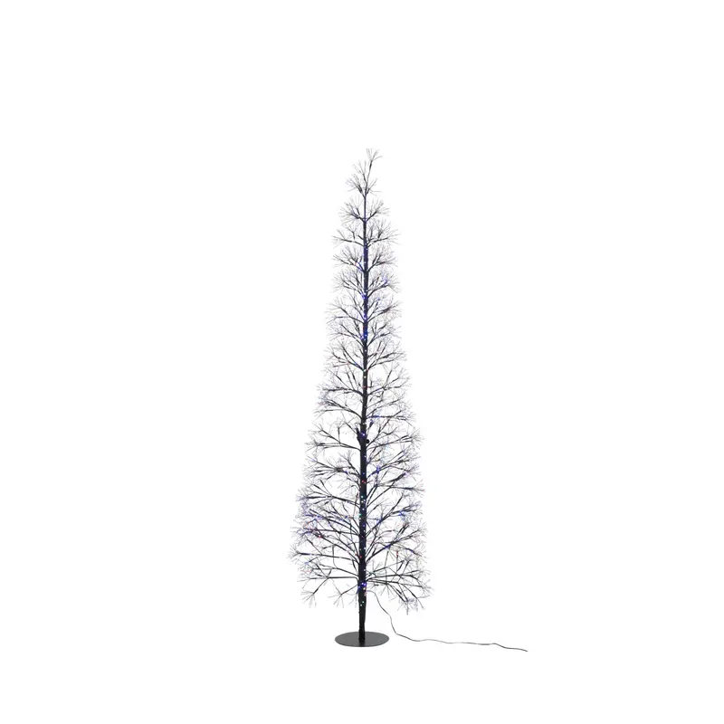 Kerstboom Led Multicolor Lichten Metaal Zwart Large H180cm J-Line