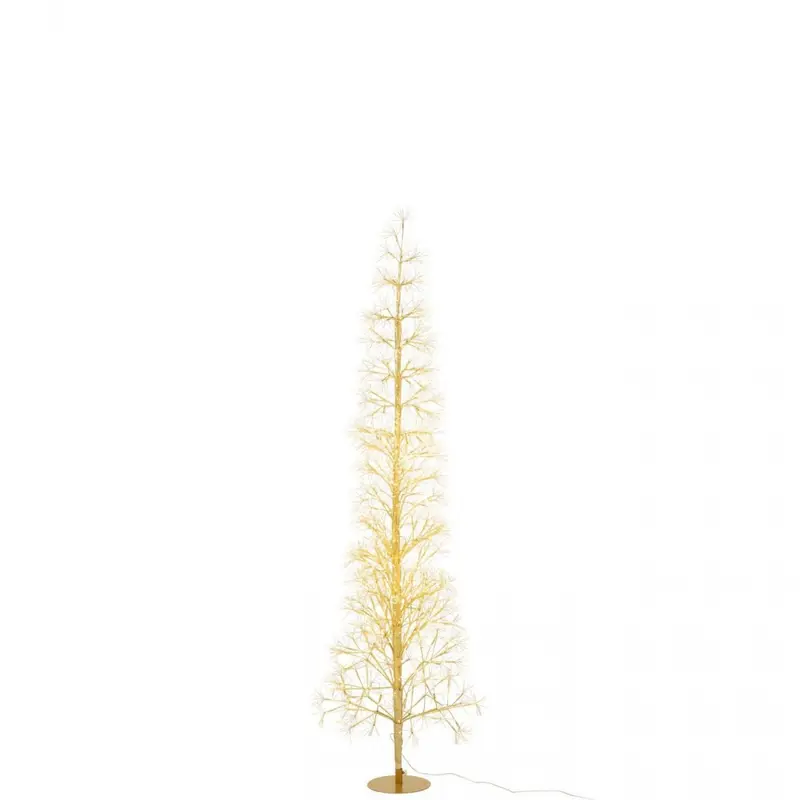 Kerstboom Led Warm Witte Lichten Ijzer Goudkleurig Large H180cm J-Line