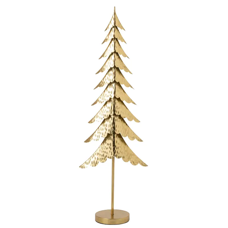 Kerstboom Op Stam Metaal Goud Large H135cm J-Line