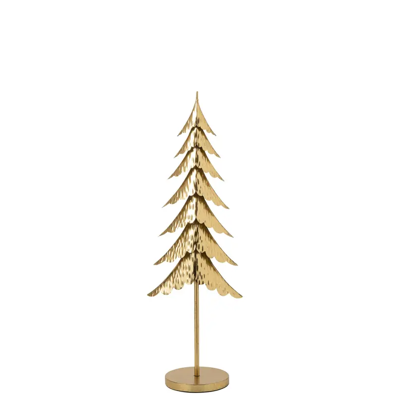 Kerstboom Op Stam Metaal Goud Medium H100,5cm J-Line