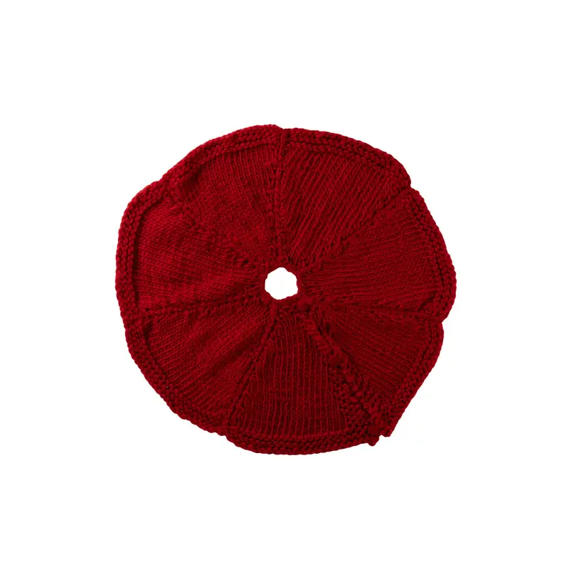 Kerstboomrok Gebreid Polyester Kerstrood Ø90cm J-Line