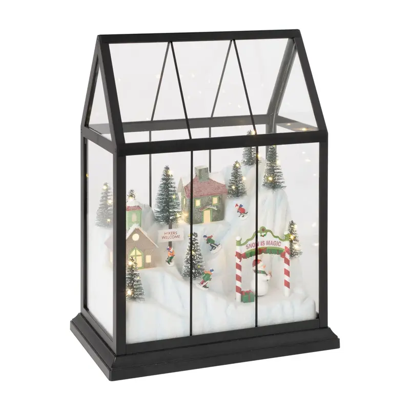 Kerstdorp Led Glas Multicolor Medium J-Line