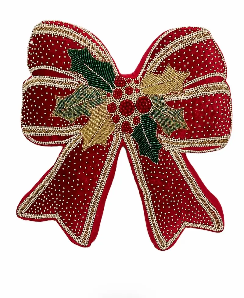 Kerstkussen Strik Jubilee Rood 38 x 38 cm