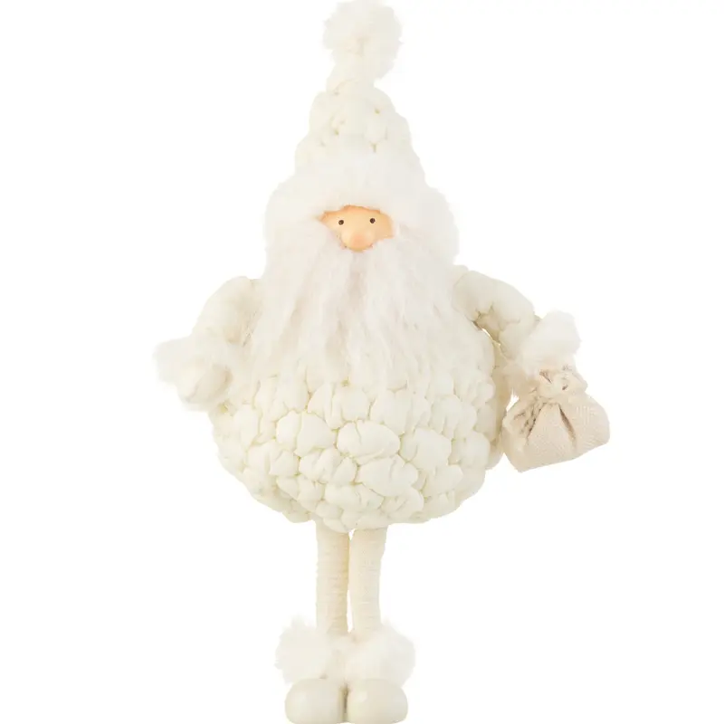 Kerstman Cadeau Tas Textiel Wit Small J-Line