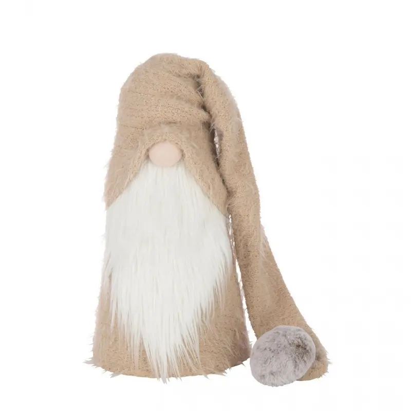 Kerstman Winter Polyester Beige/Wit Large J-Line