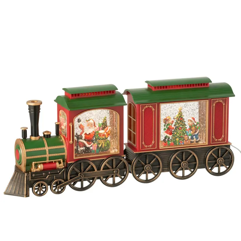 Kersttrein Led + Muziek Kerstman Kunststof Meerkleurig J-Line