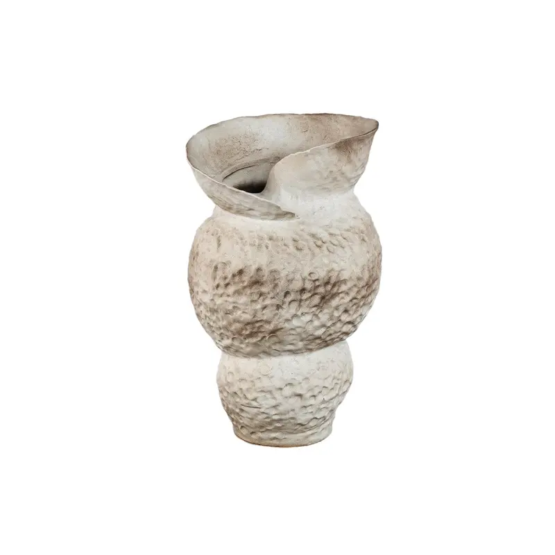 Kery Vaas Keramiek Crème Open Swirl Rand Large PTMD