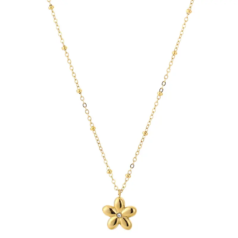 Ketting Bloem goud