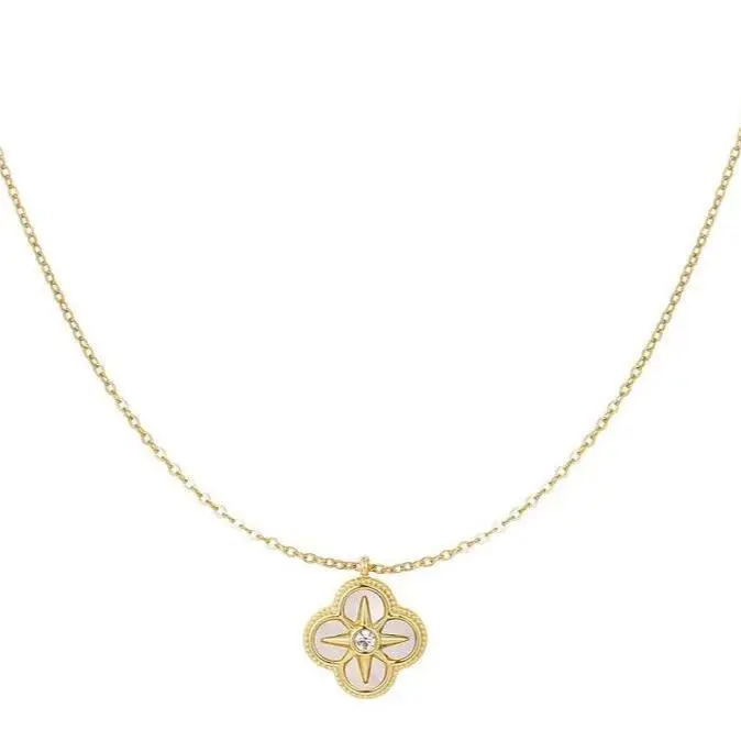Ketting Bloem goud