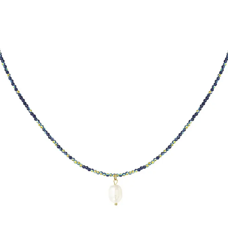Ketting Fancy Moment Parel donkerblauw
