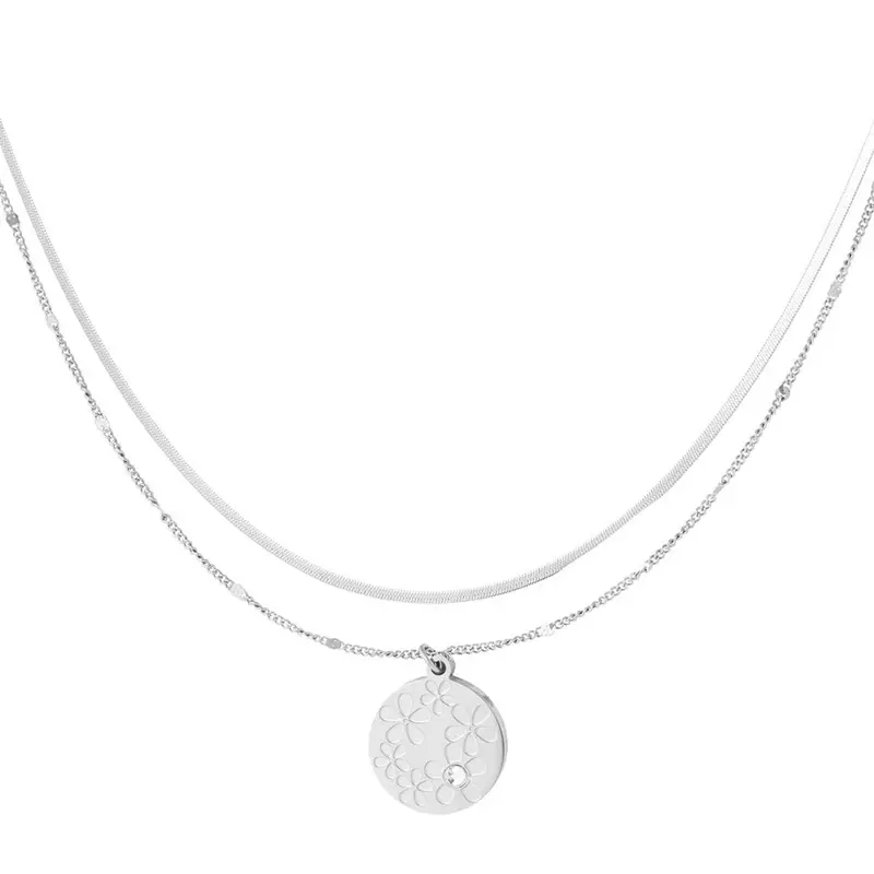 Ketting Floral Garden zilver