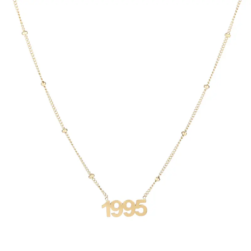 Ketting jaartal goud