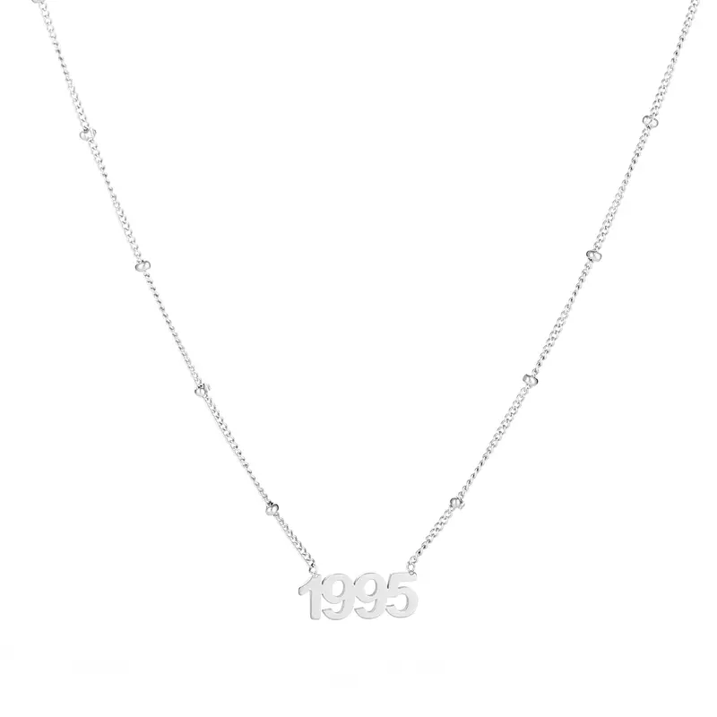 Ketting jaartal zilver