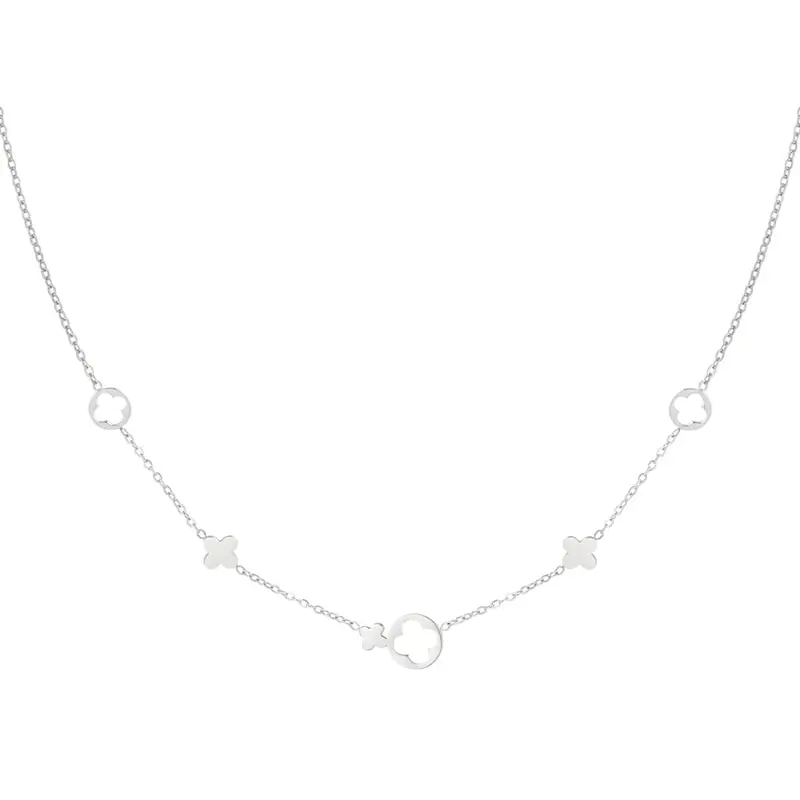 Ketting Klaver Bedels zilver