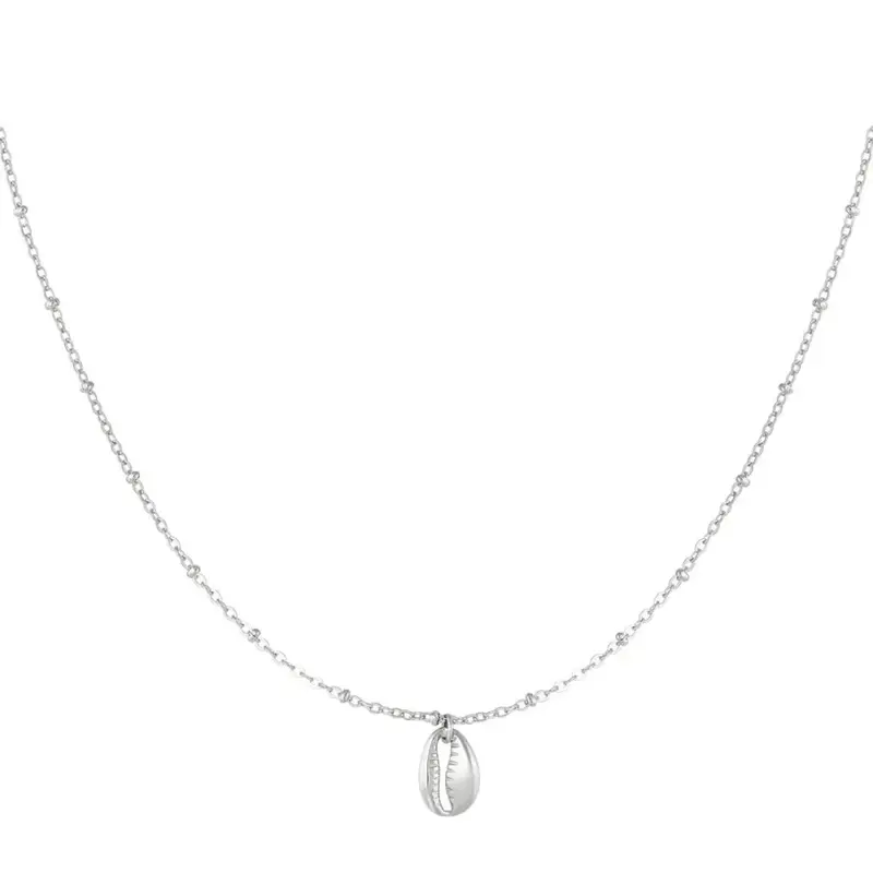 Ketting Schakel met Schelp zilver