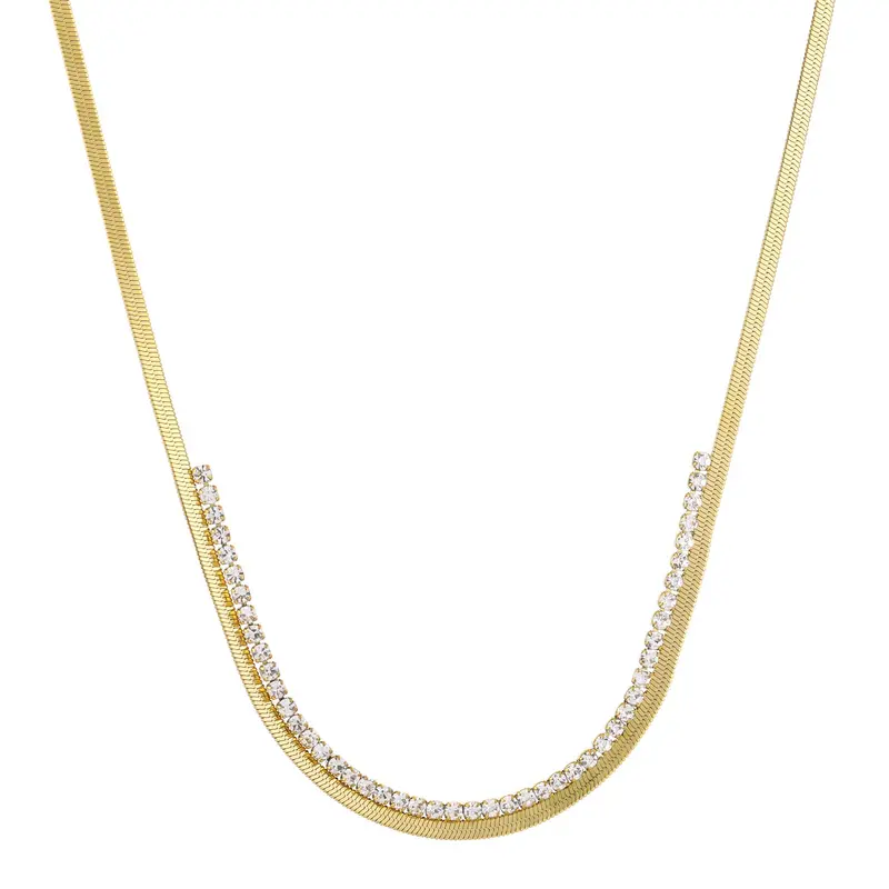 Ketting Zirkonia goud