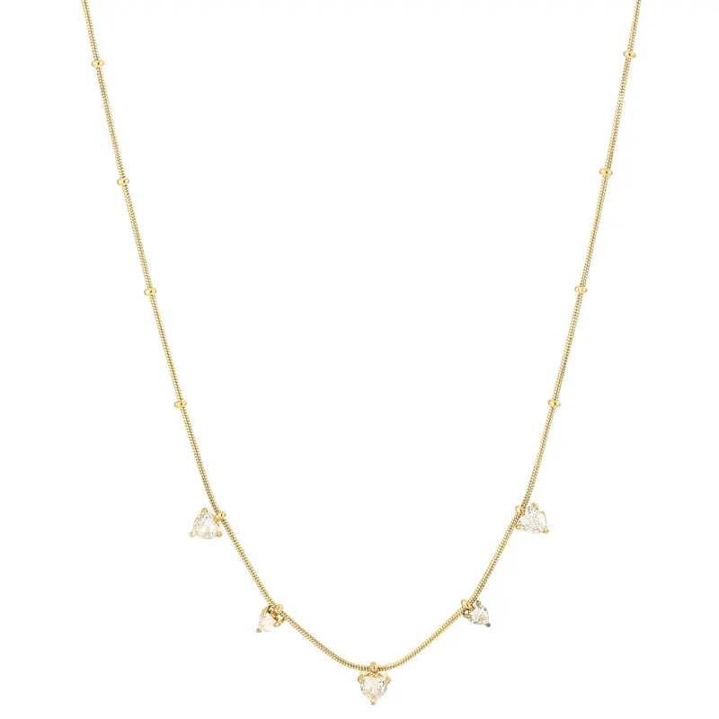Ketting Zoetwater Pareltjes goud