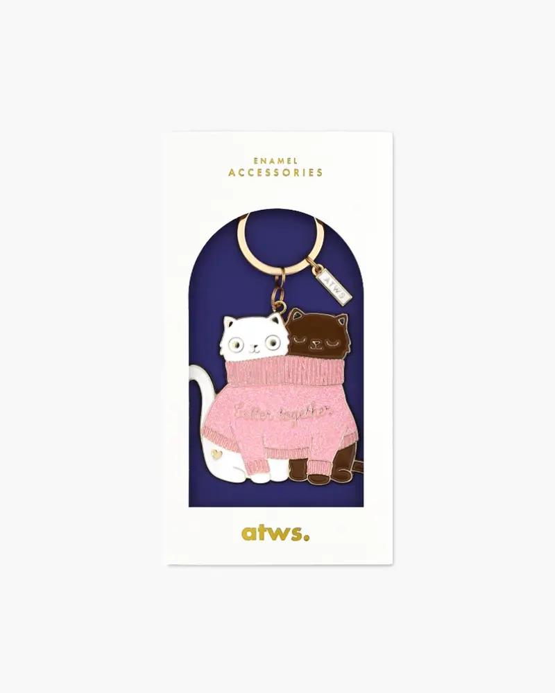 Keychain - 2 Cats In a Sweater