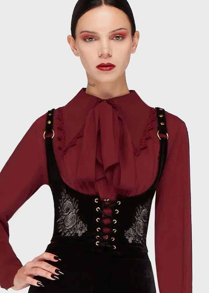 Killstar A Devil's Rose Underbust Corset Black