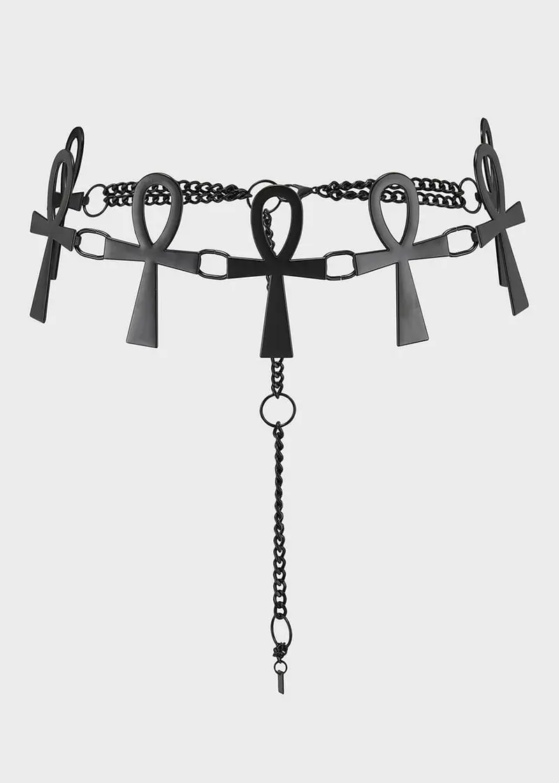 Killstar Ankh Belt Black