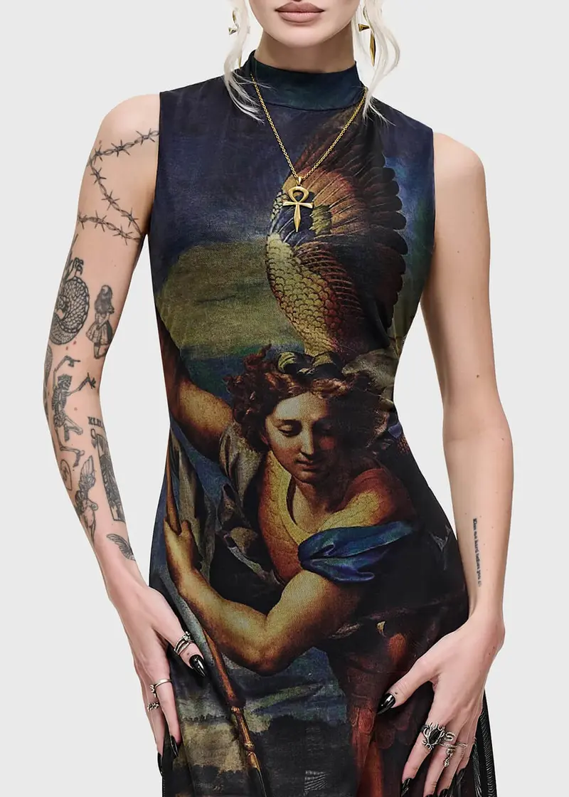 Killstar Crypt Garden Maxi Dress Multi