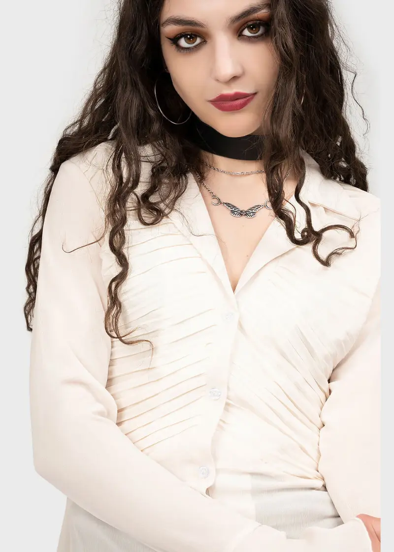 Killstar Evermore Eclipse Shirt Ivory
