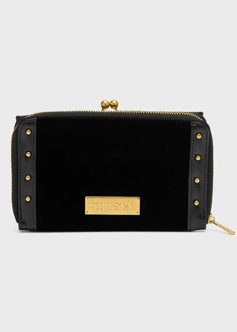 Killstar Fern Valley Velvet Wallet Black