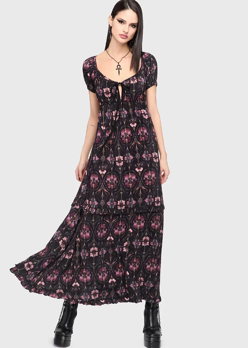 Killstar Garden Alter Maxi Dress Black
