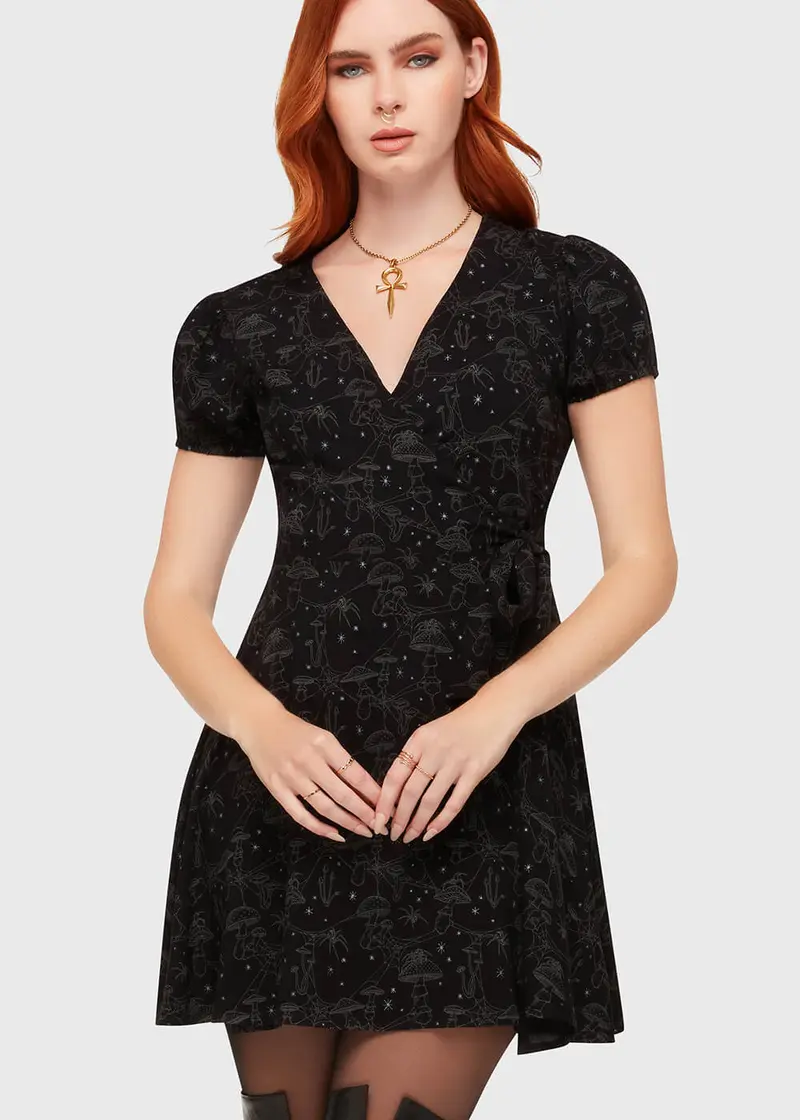 Killstar Garden Of Venom Mini Dress Black
